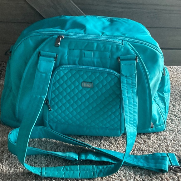 LUG Propeller Gym Overnight Weekend Carry On Duffle Bag Teal - Picture 1 of 6